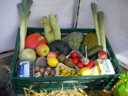 Kiste mit Gemüse