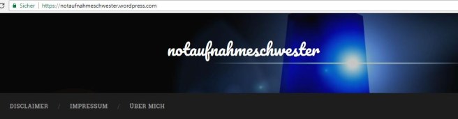 Screenshot des Blogs Notaufnahmeschwester